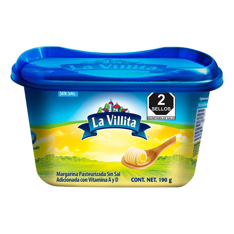 Margarina Untable sin sal La Villita 190 g